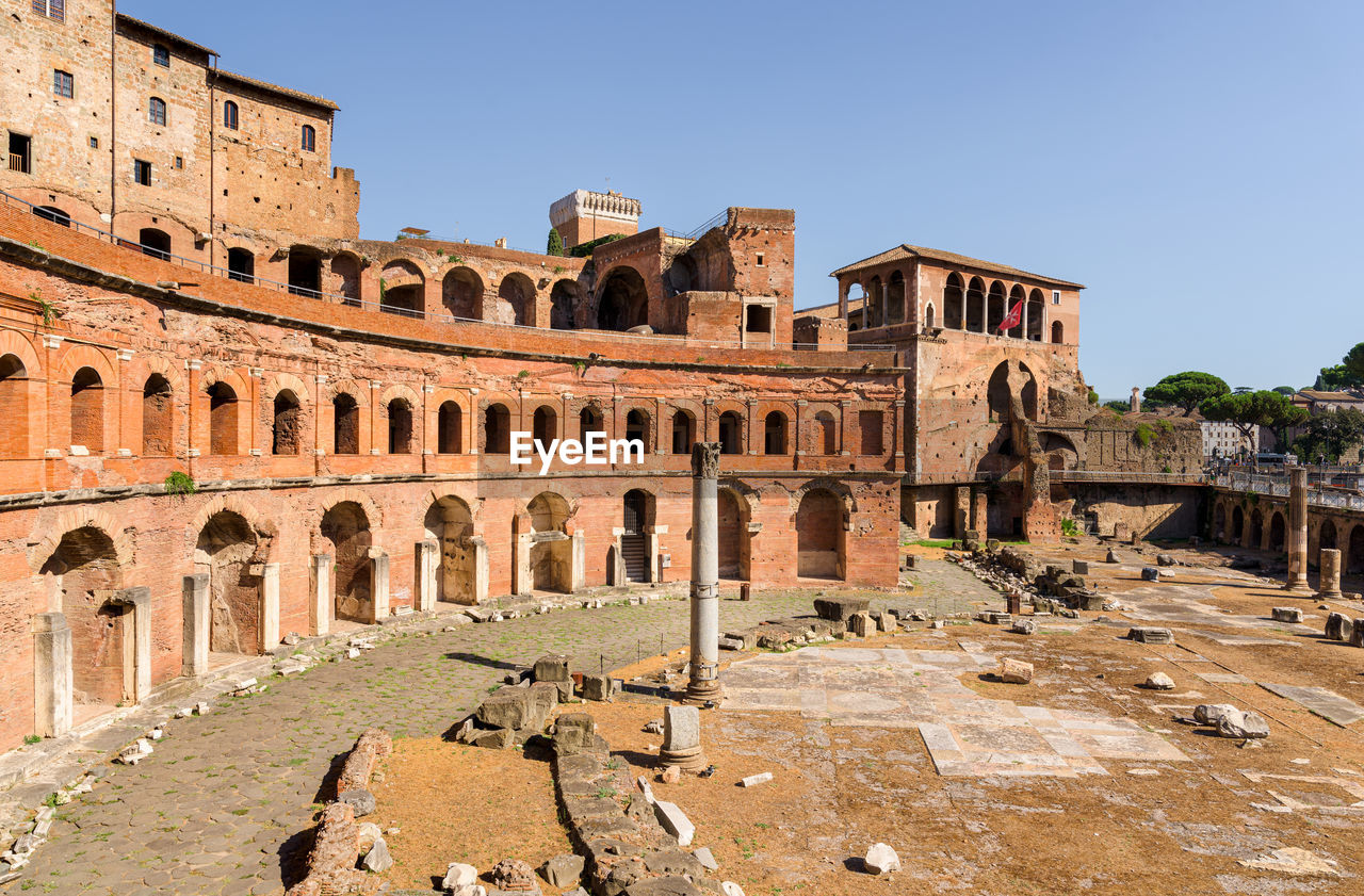 low angle view of historical building against clear sky