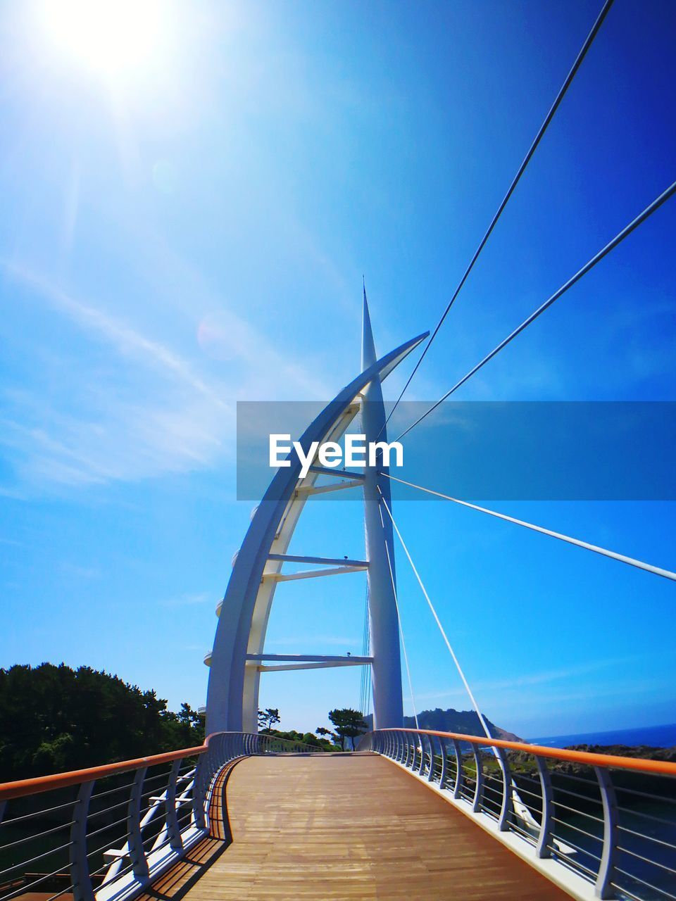 Bridge against blue sky