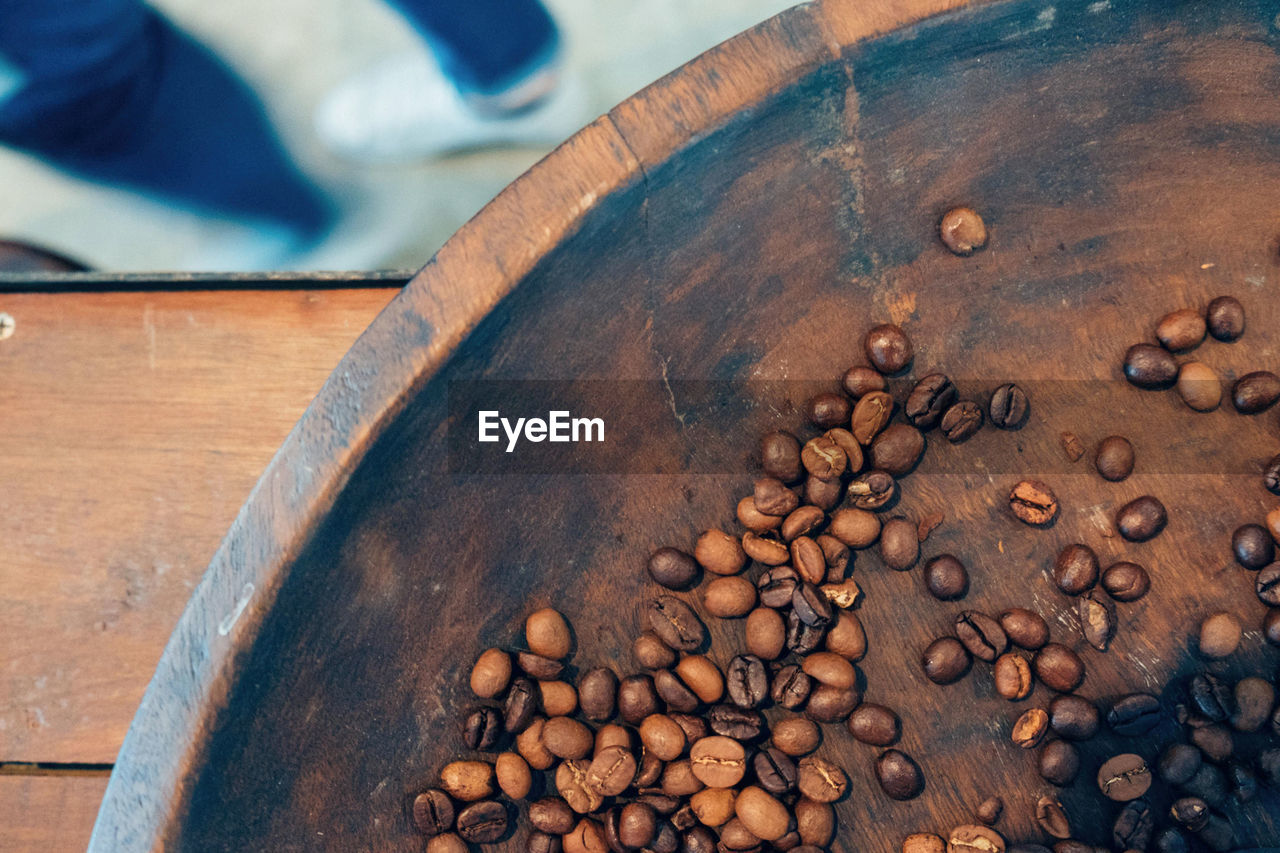 CLOSE-UP OF COFFEE CUP ON TABLE