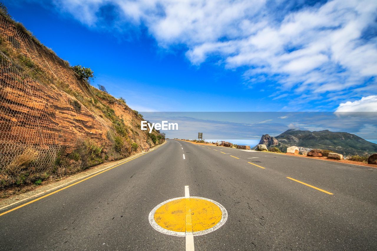 Road amidst landscape against sky