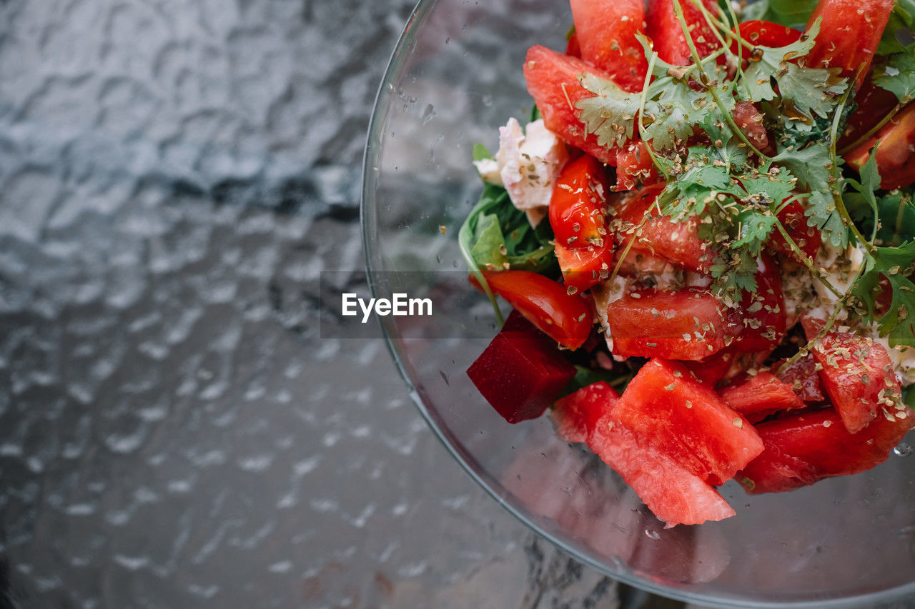 close-up of food in plate on table