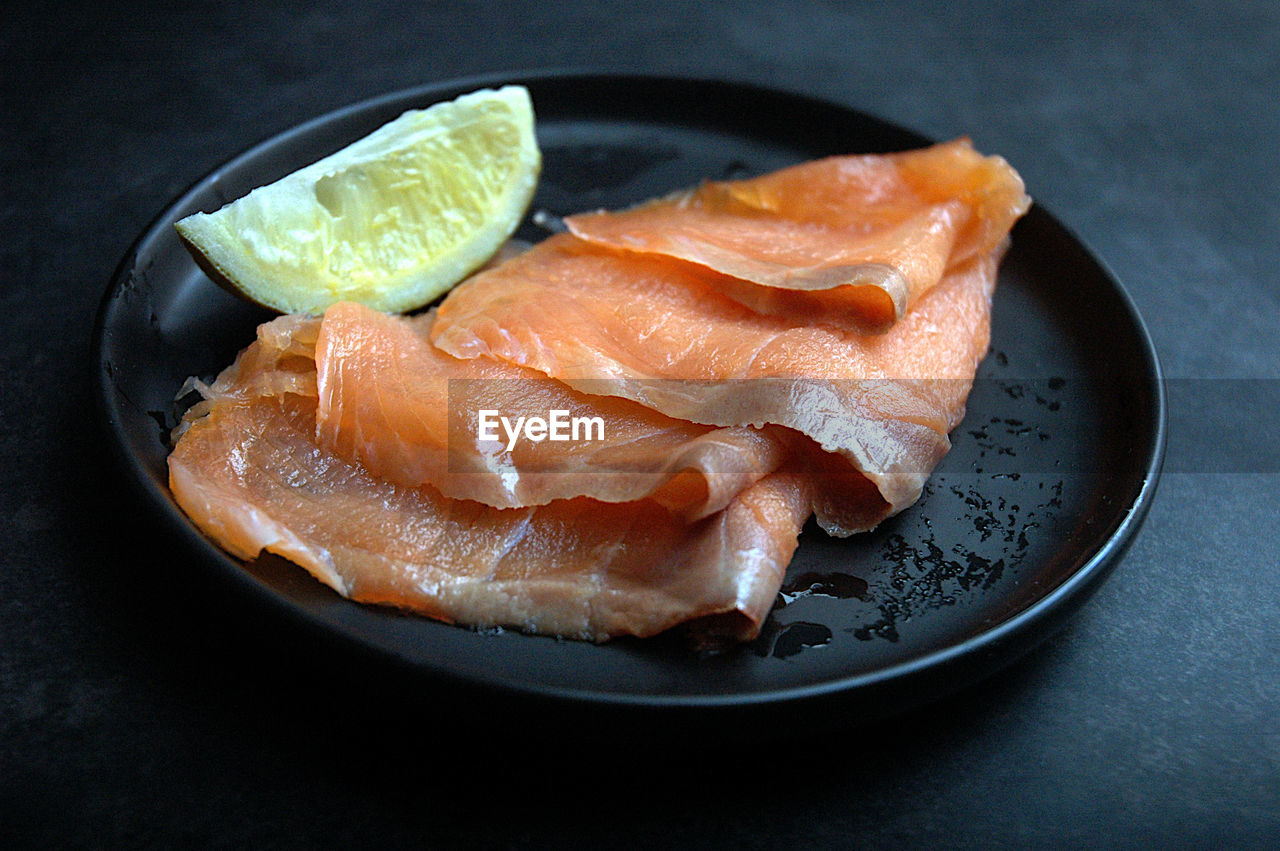 Smoked salmon.
