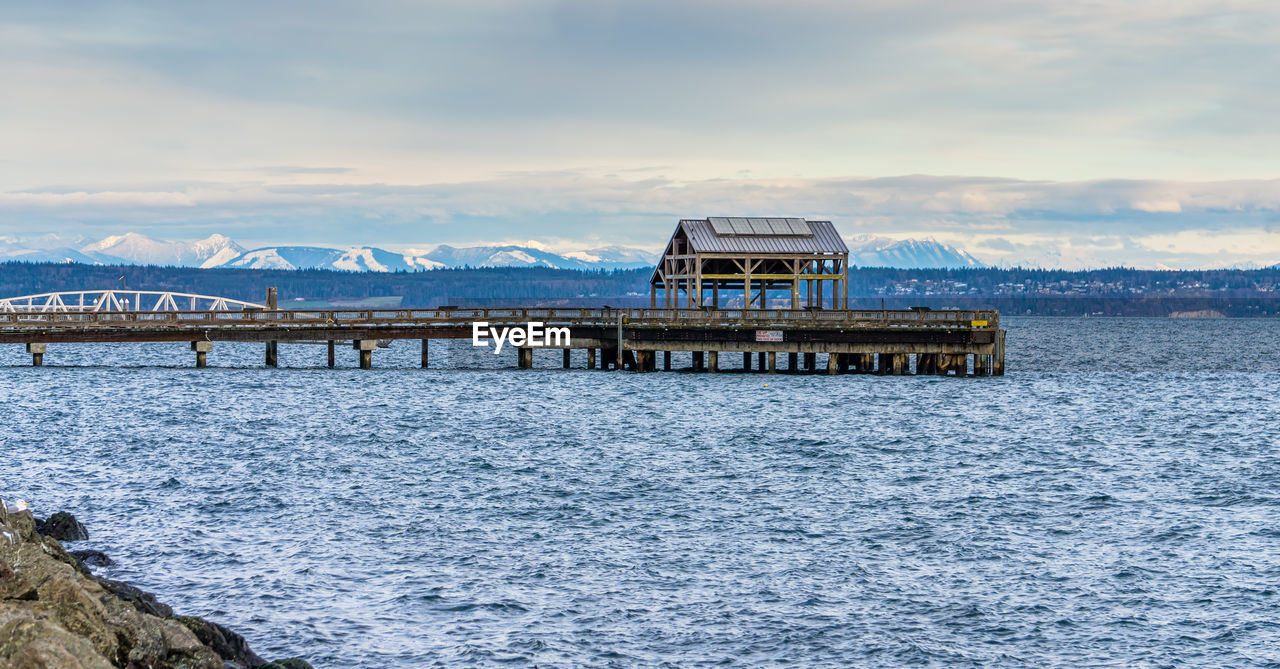 PIER AT SEA AGAINST SKY