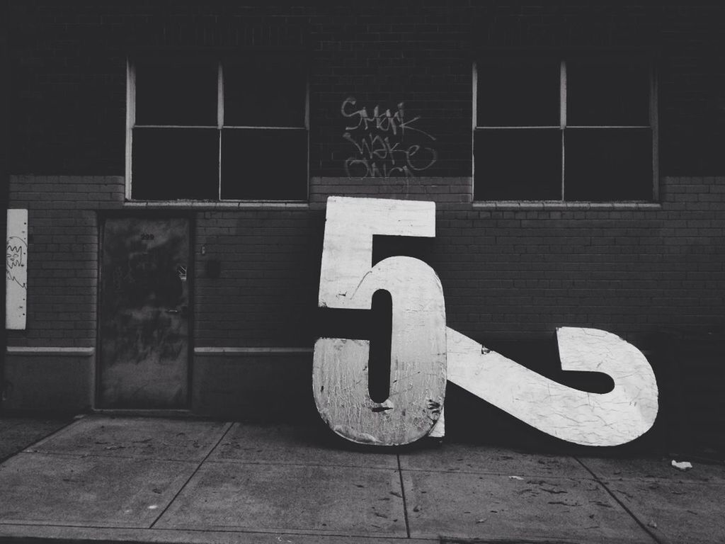 Numbers on wall