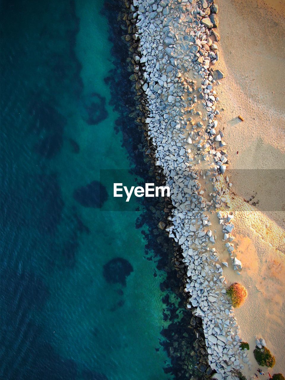 Aerial view of scenic beach