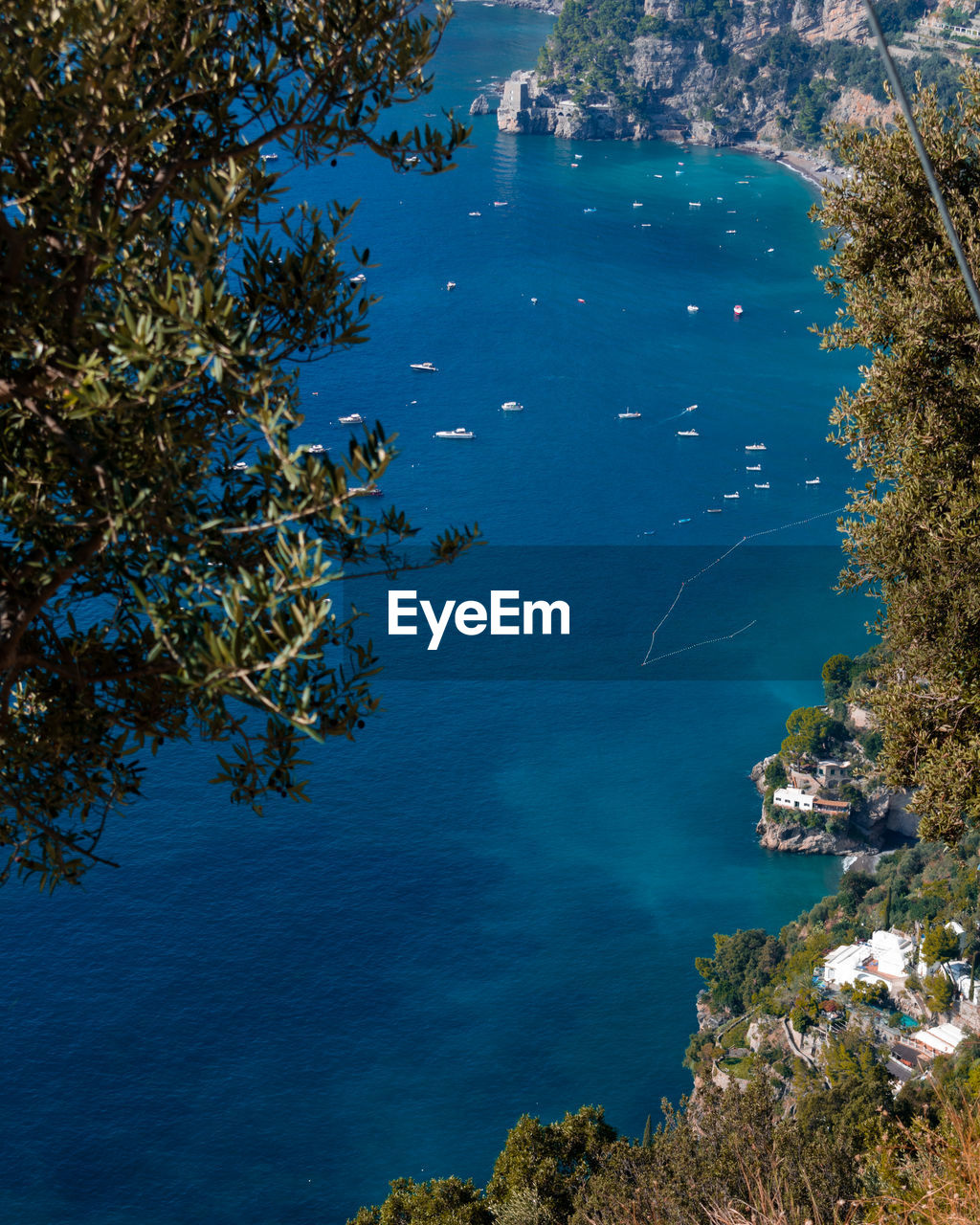 View over the clear water of amalfi