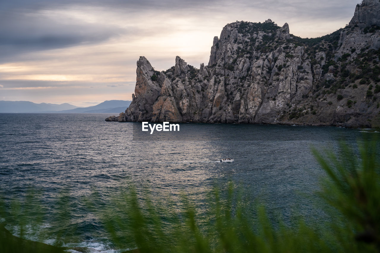 Crimea, novy svet, mountain karaul-oba at sunset