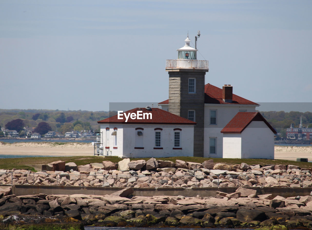 VIEW OF BUILT STRUCTURES AGAINST CLEAR SKY