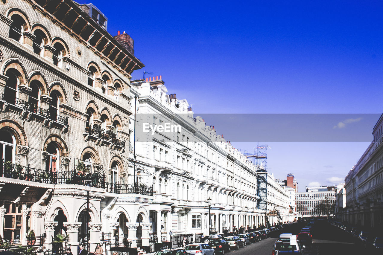 Low angle view of buildings in city