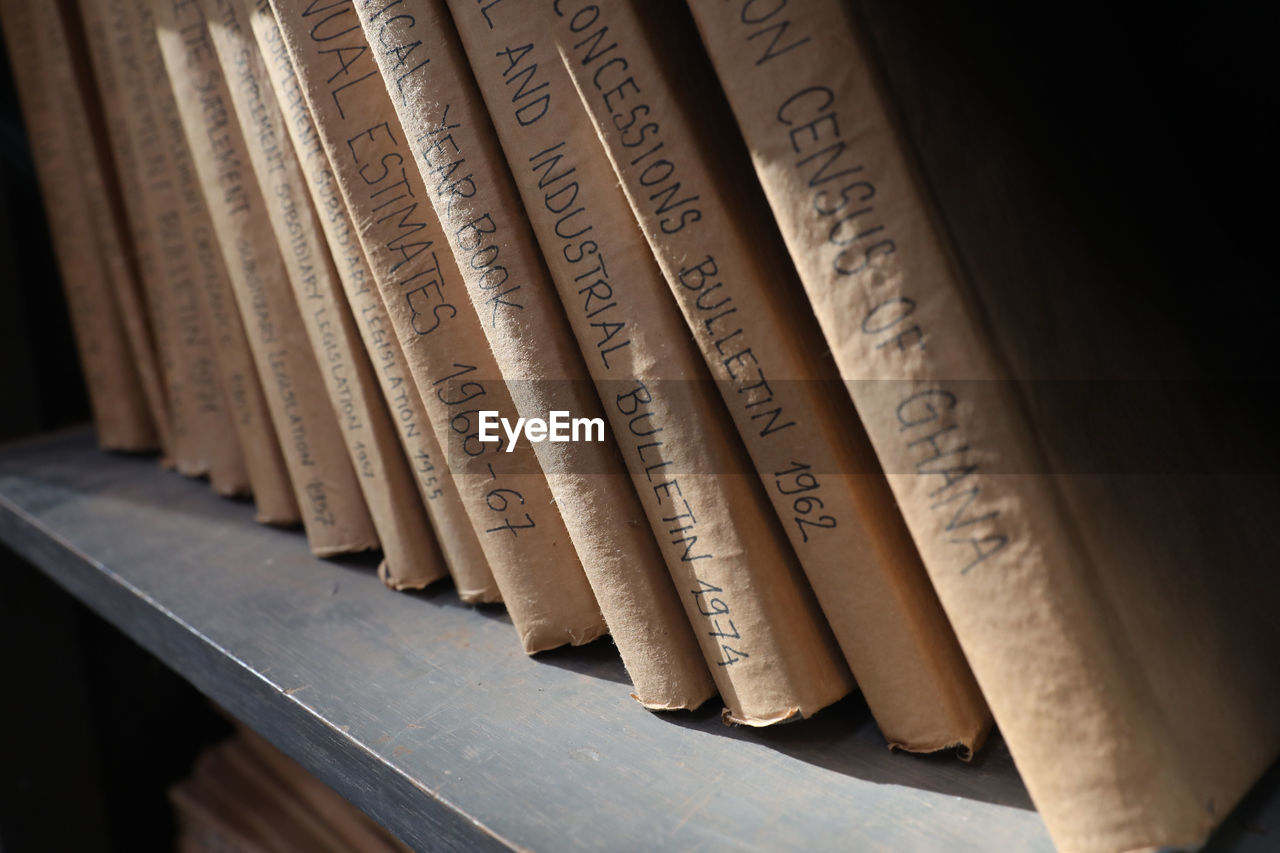 full frame shot of books