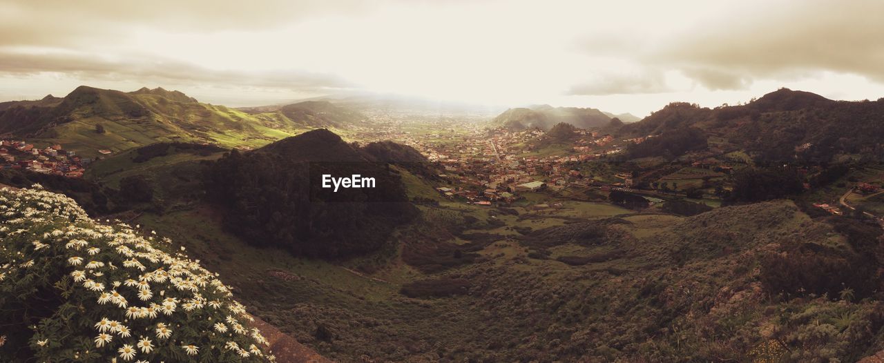 Panoramic view of landscape against sky