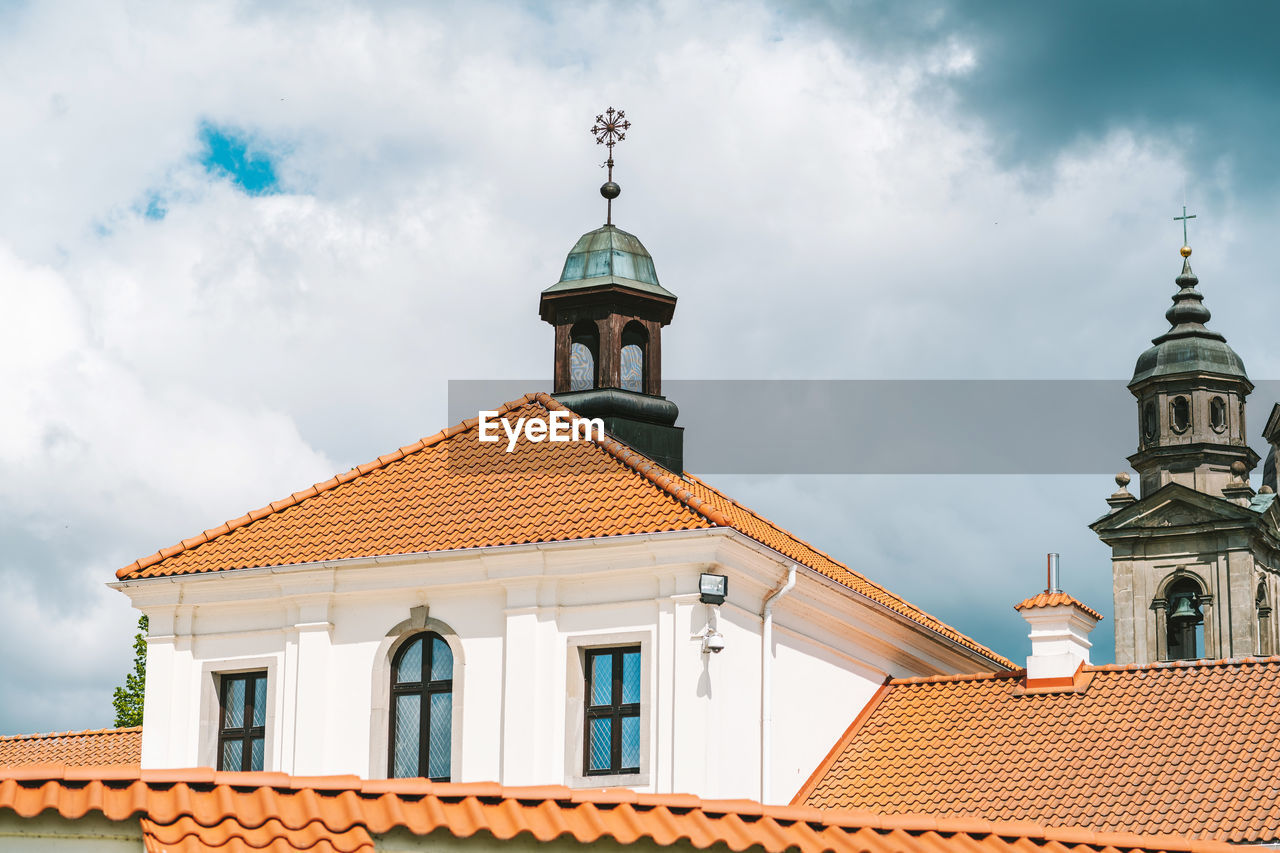 Low angle view of church against sky