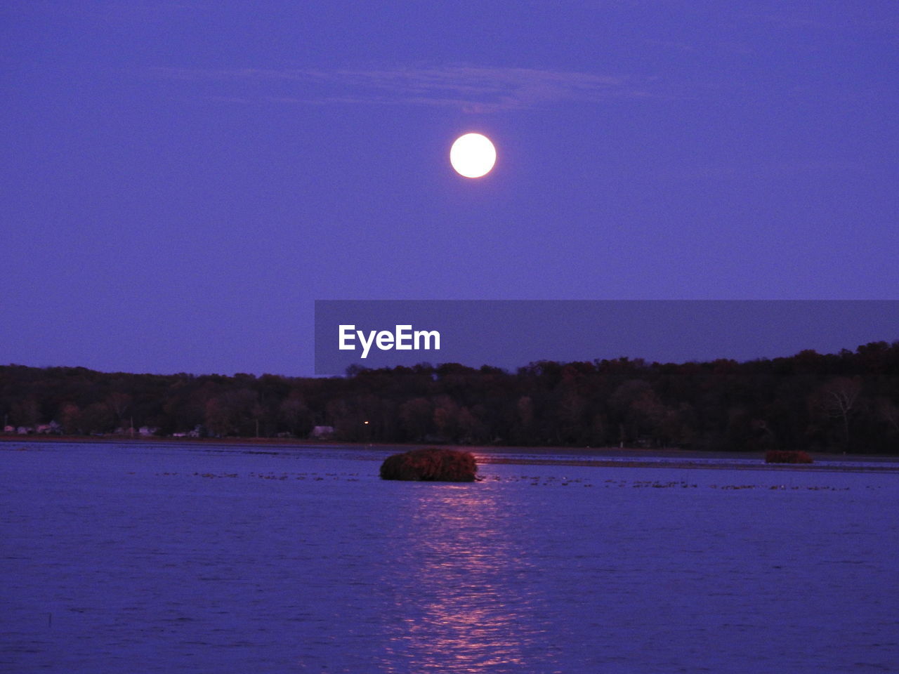 SCENIC VIEW OF SEA AGAINST MOON AT NIGHT