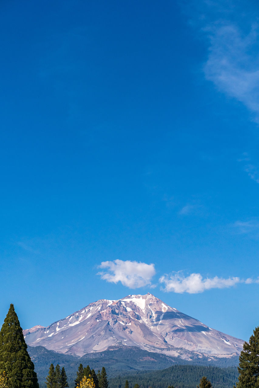 SCENIC VIEW OF MOUNTAINS AGAINST BLUE SKY