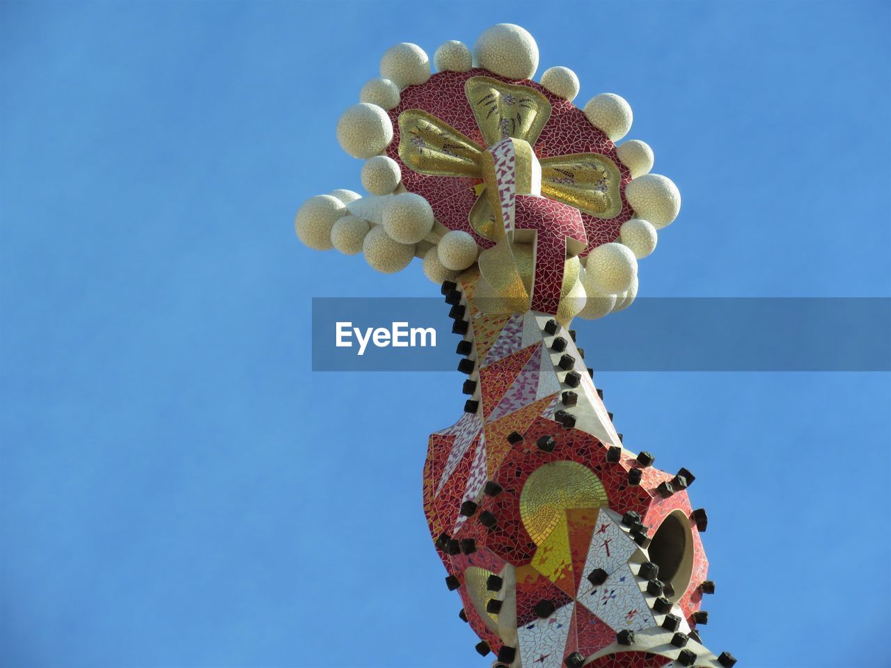 Low angle view of sagrada familia against sky