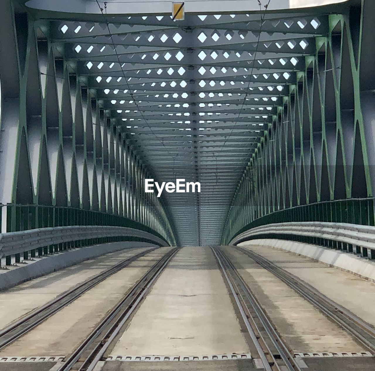 Empty railway bridge