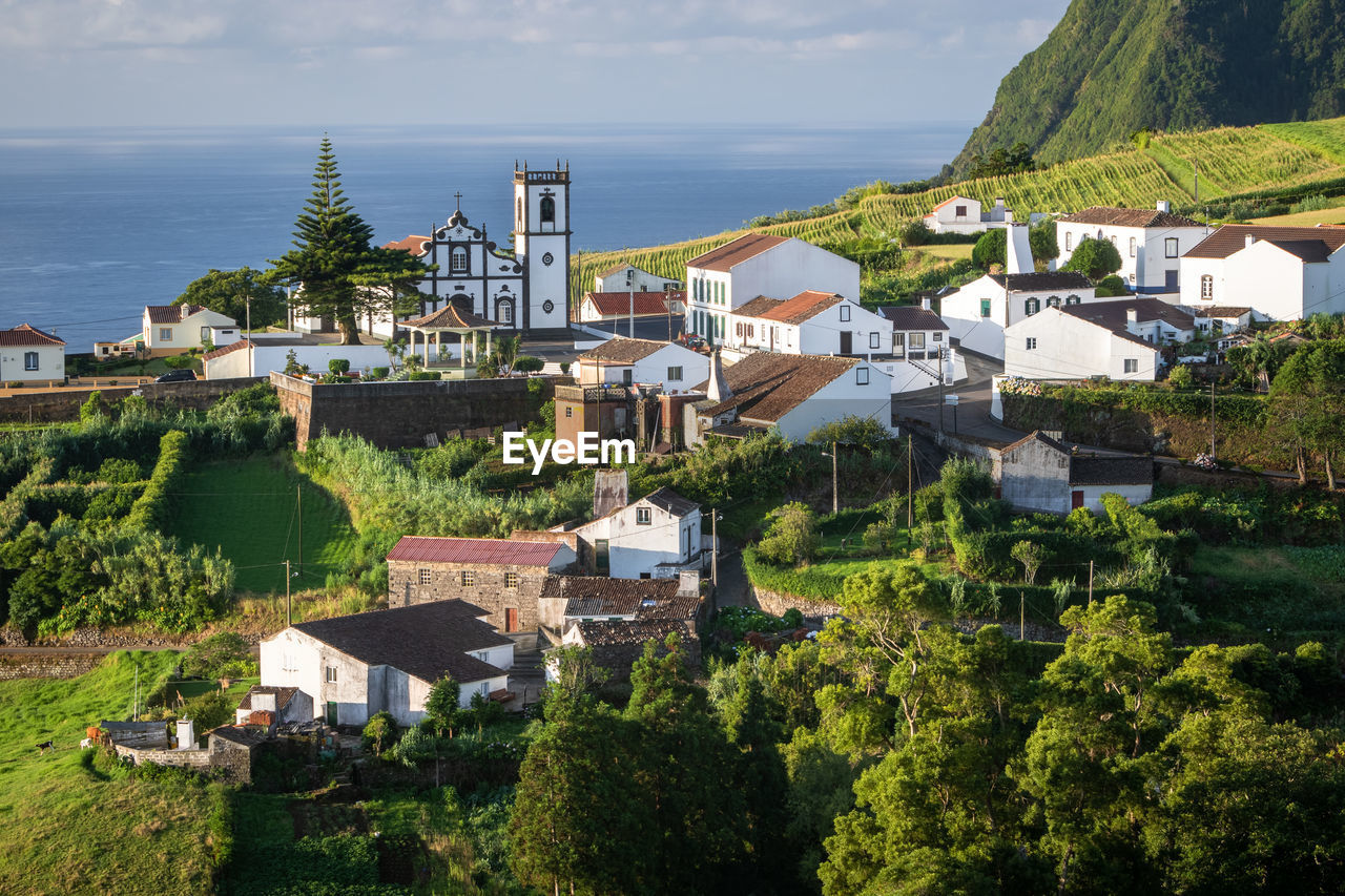 Scenic view of village pedreira in nordeste region on sao miguel island, azores, portugal