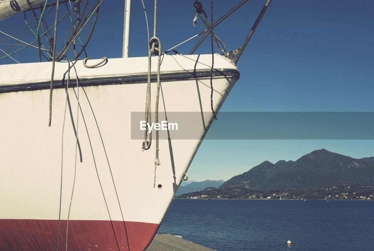 low angle view of ship against sky