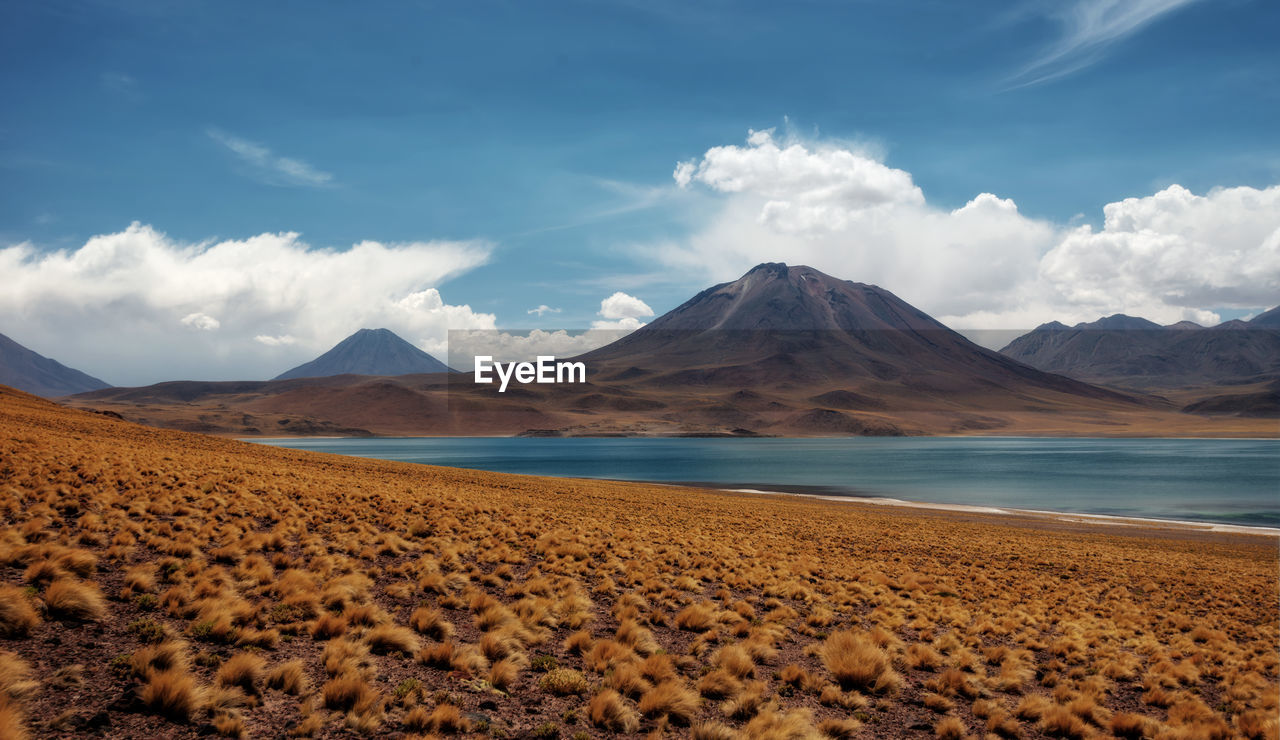 Scenic view of desert against sky