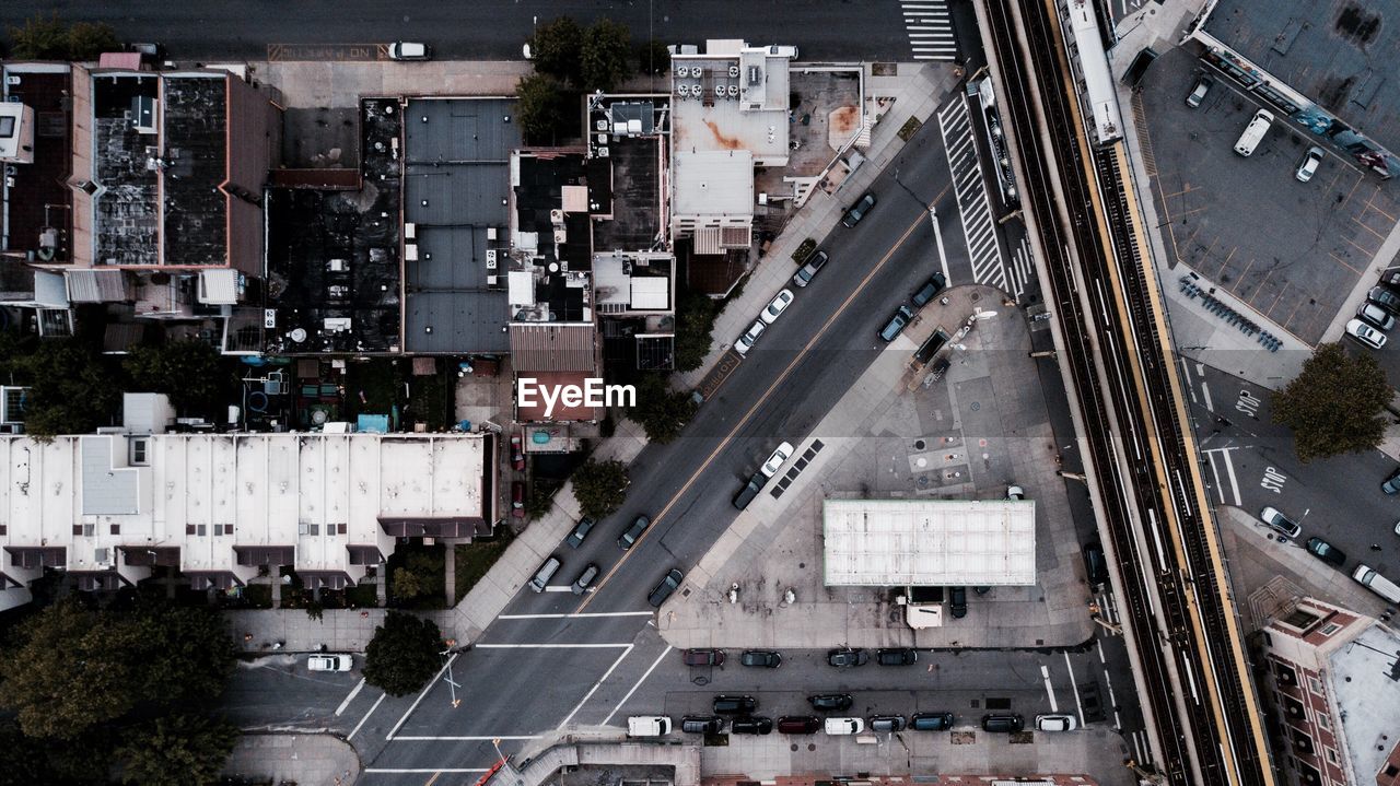 High angle view of cityscape