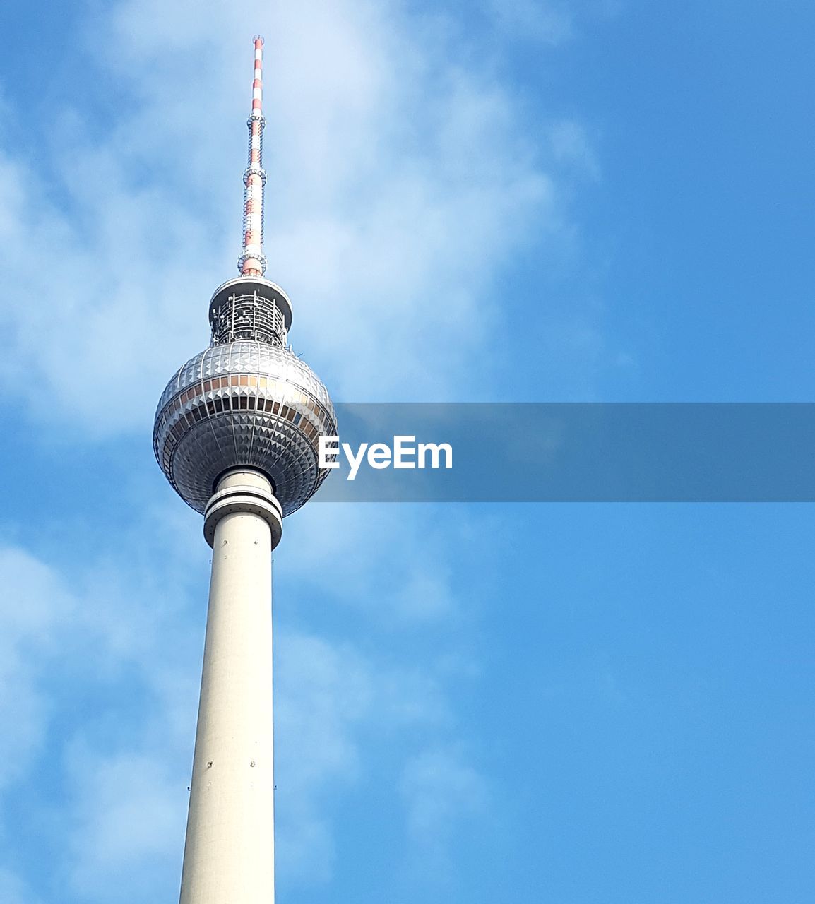 Low angle view of communications tower against sky berlin televisontower