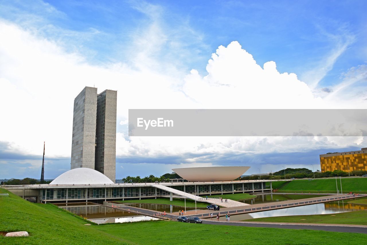 Buildings in city against sky