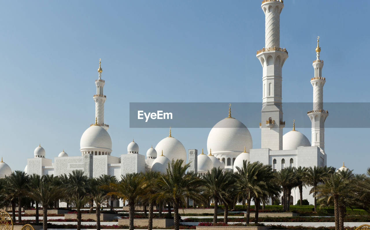 PANORAMIC SHOT OF BUILDINGS AGAINST CLEAR SKY