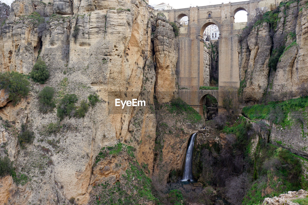 Old bridge between the canyon in ronda