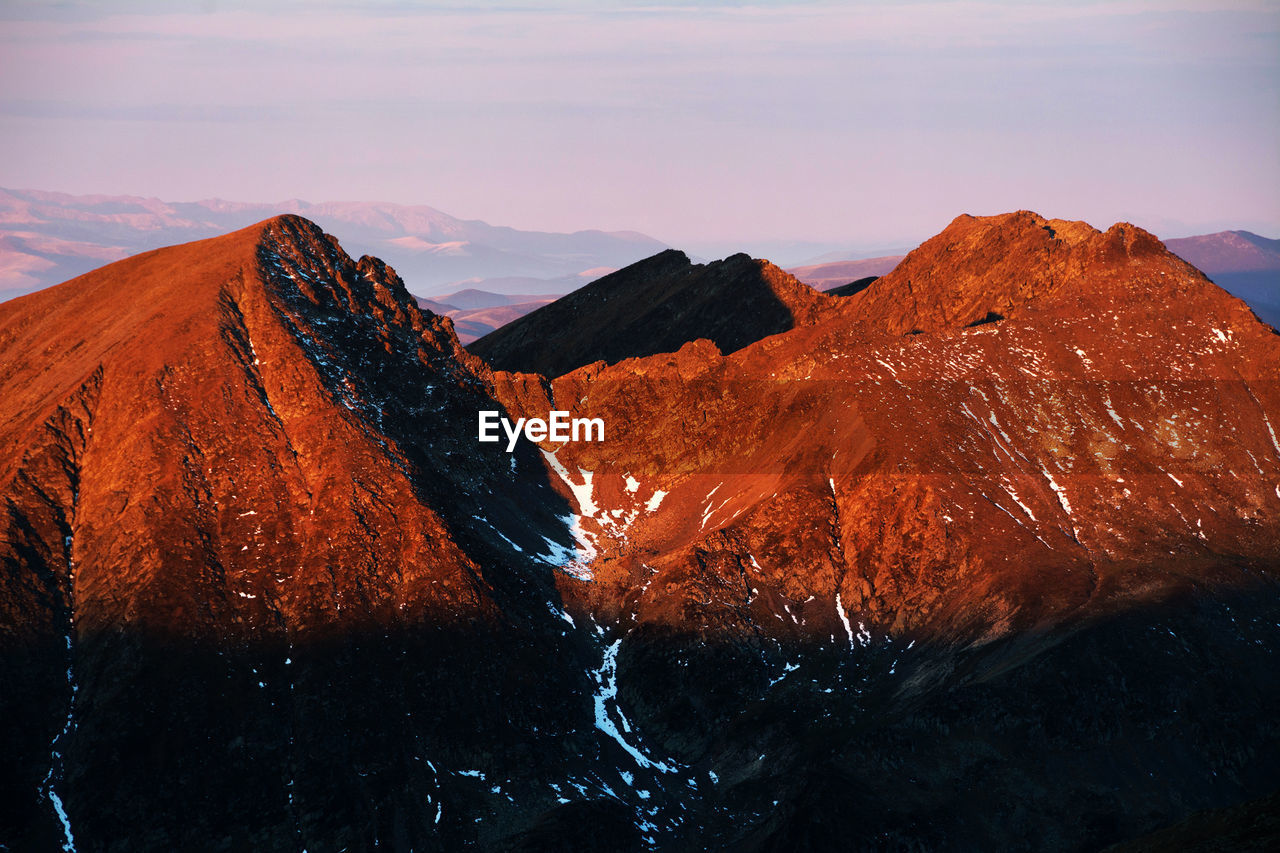 Mountain against sky during sunset