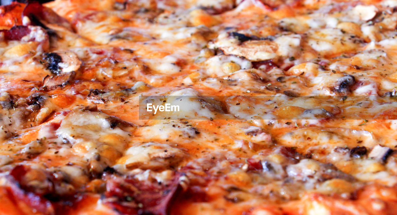 CLOSE UP OF PIZZA