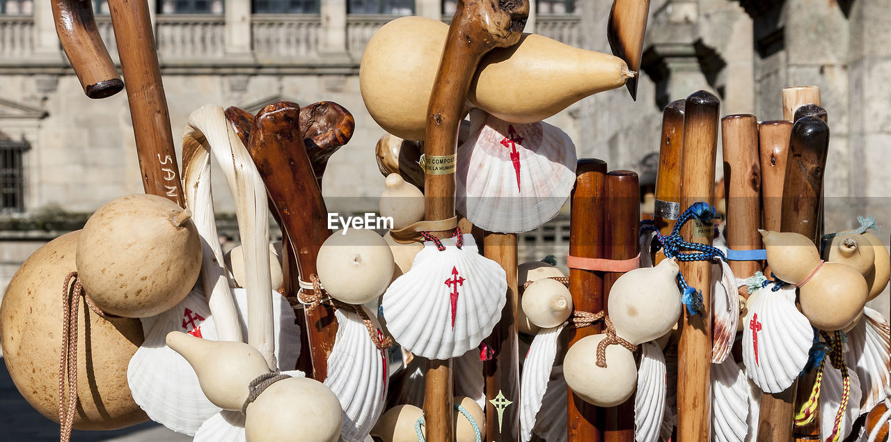 CLOSE-UP OF CLOTHES FOR SALE AT MARKET STALL