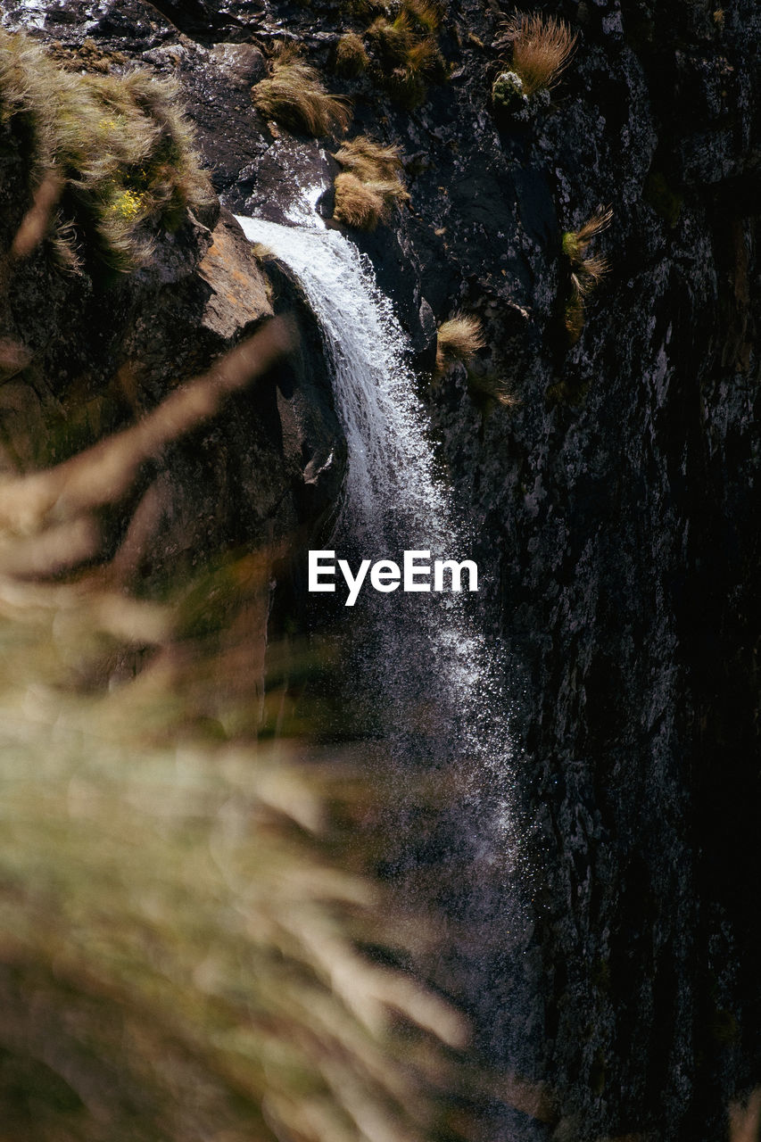 Scenic view of waterfall tugela falls, drakensberg.