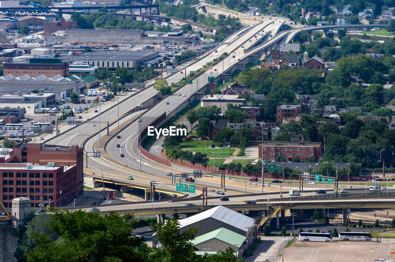 High angle view of cityscape