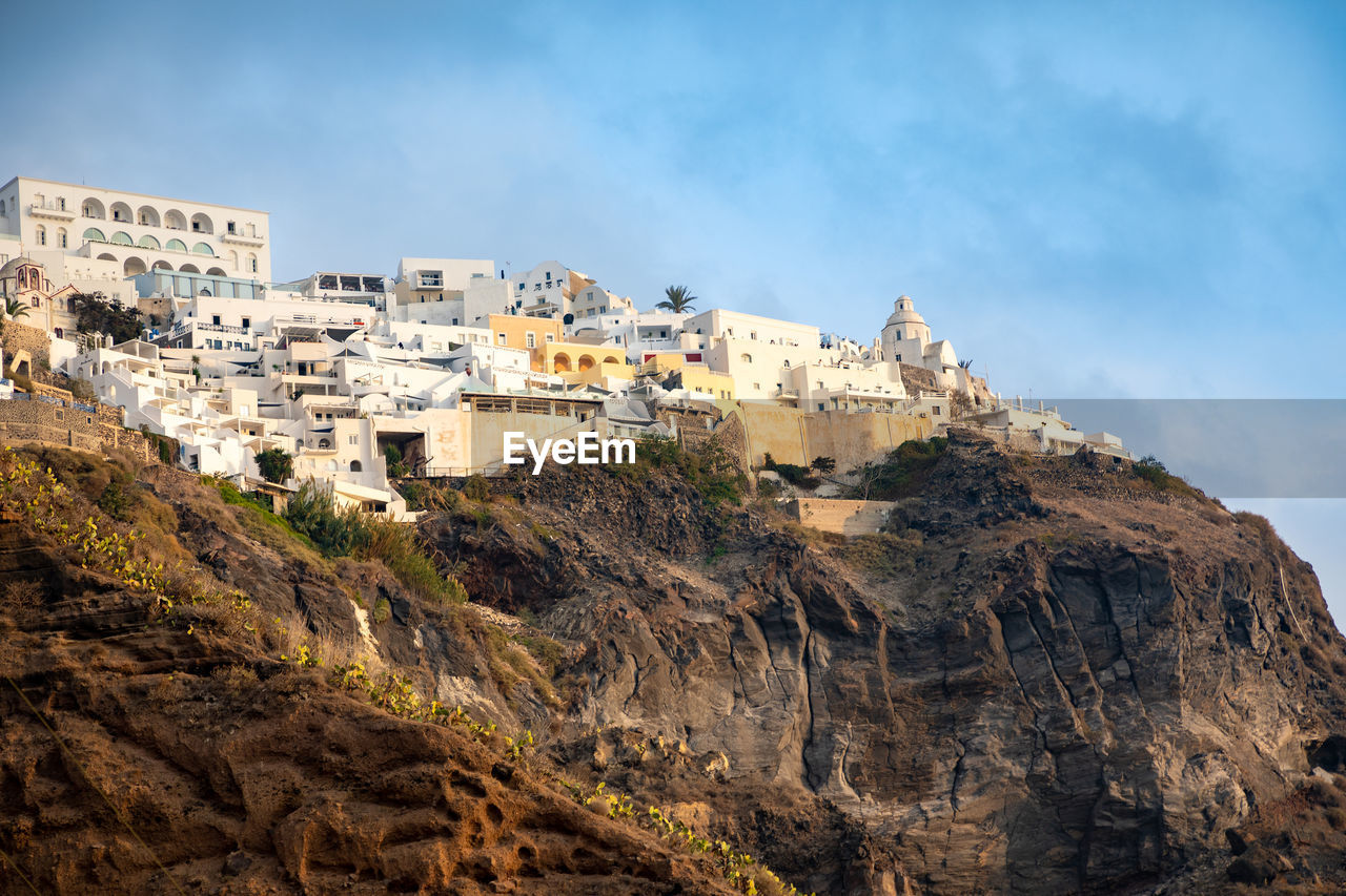 Low angle view of buildings against sky