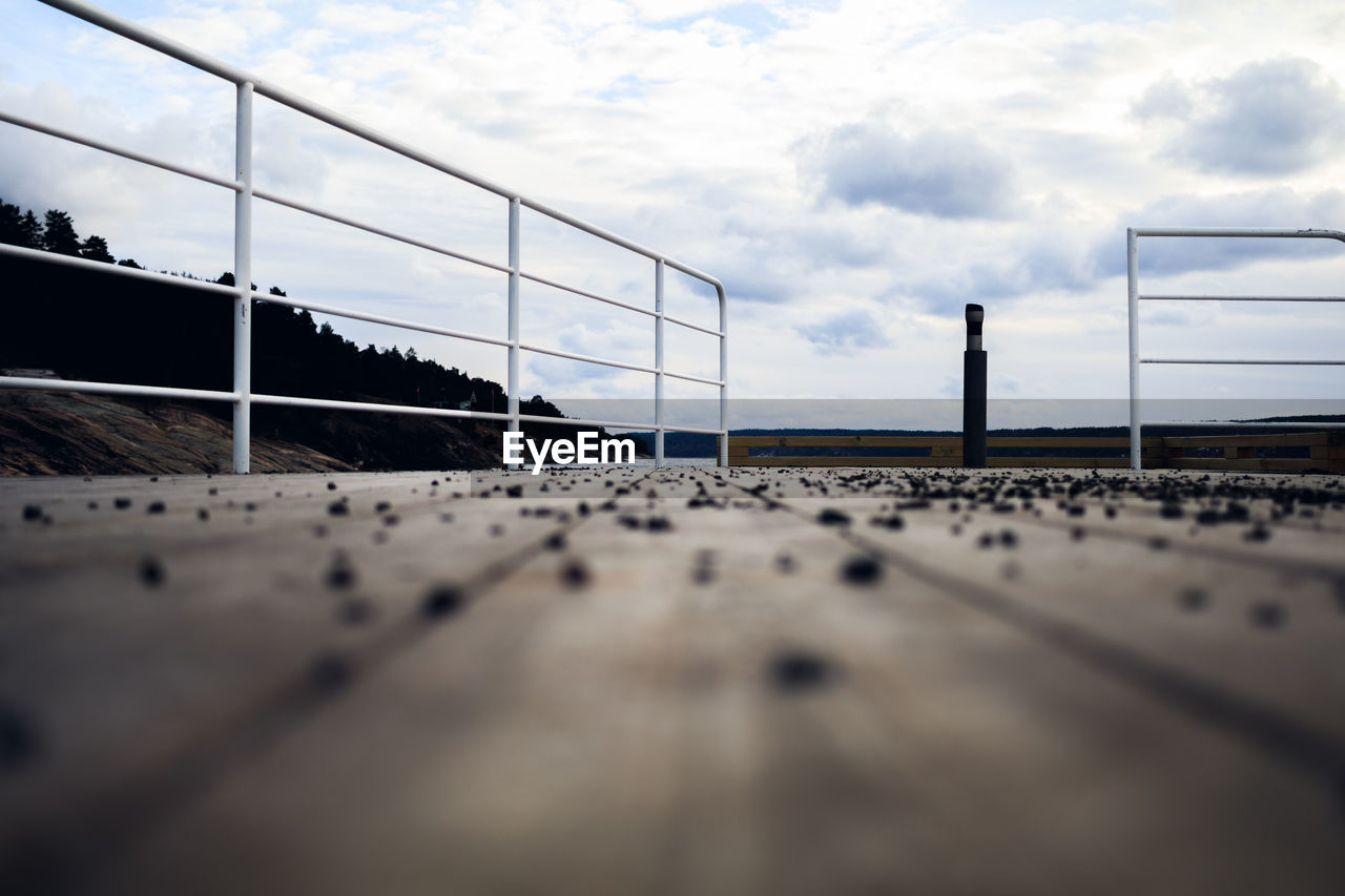 Surface level of footbridge