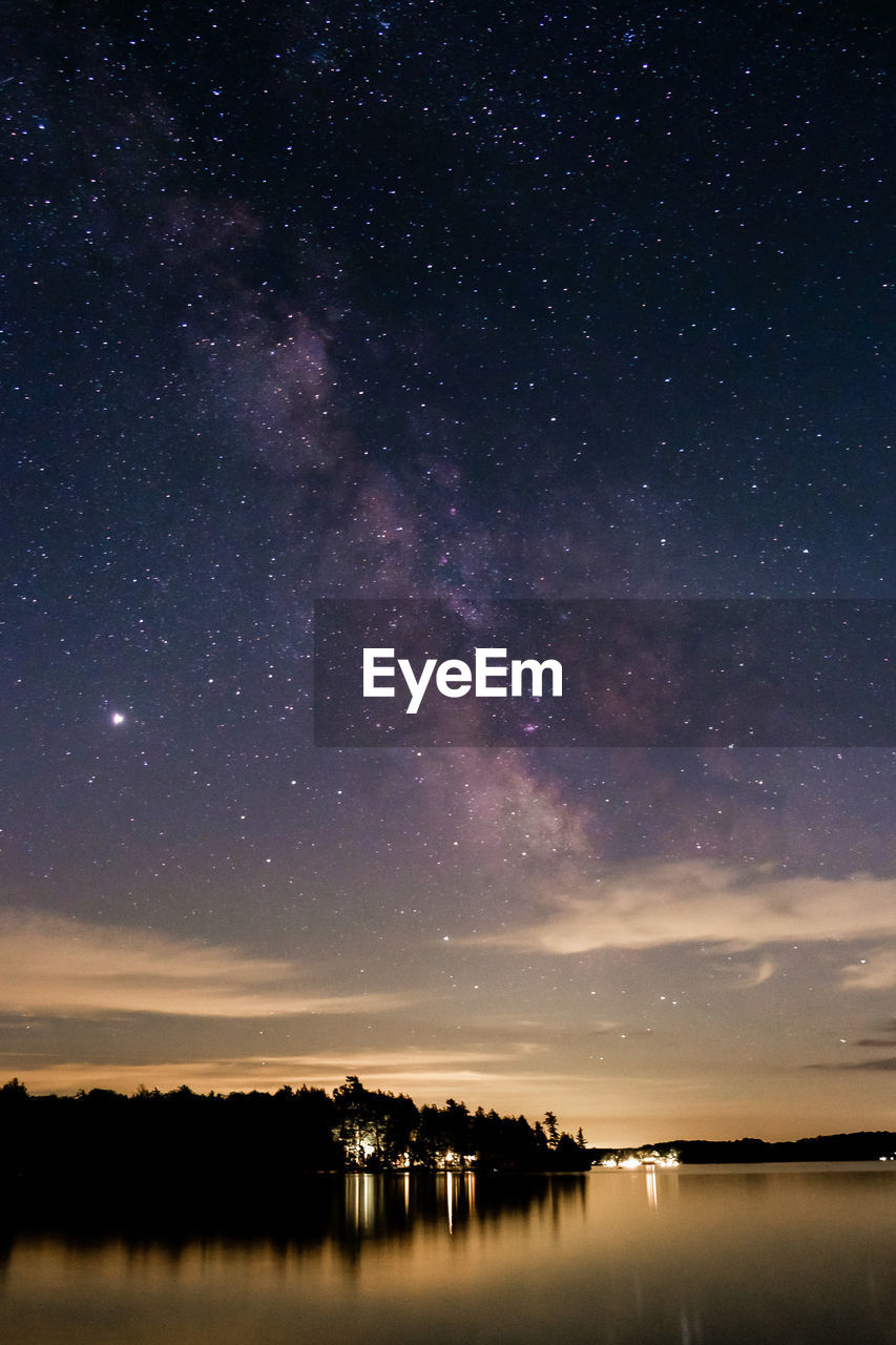 Muskoka - milky way over lake rosseau