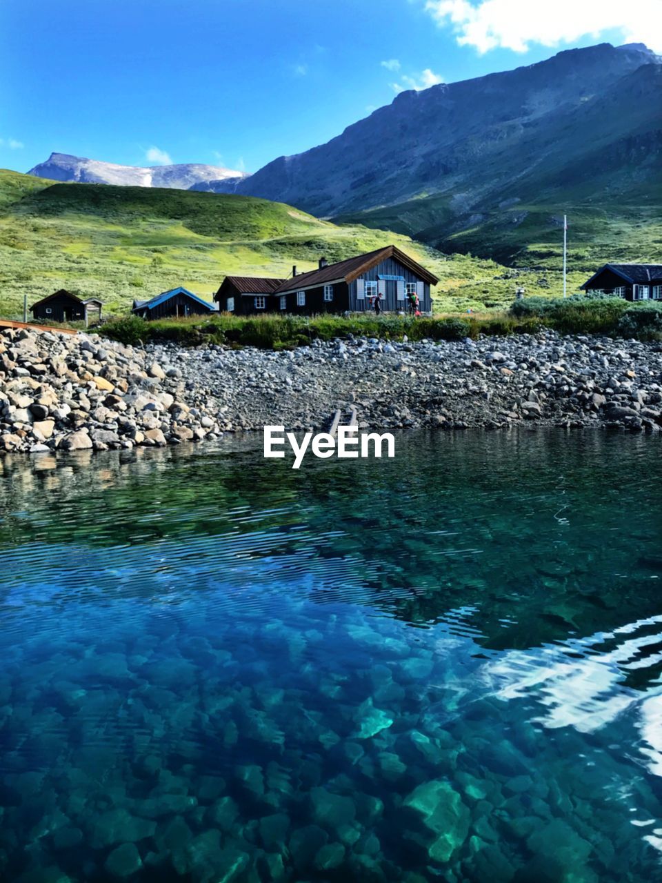 SCENIC VIEW OF LAKE AGAINST MOUNTAINS