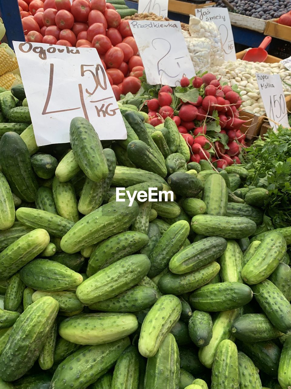 Vegetables for sale at market stall