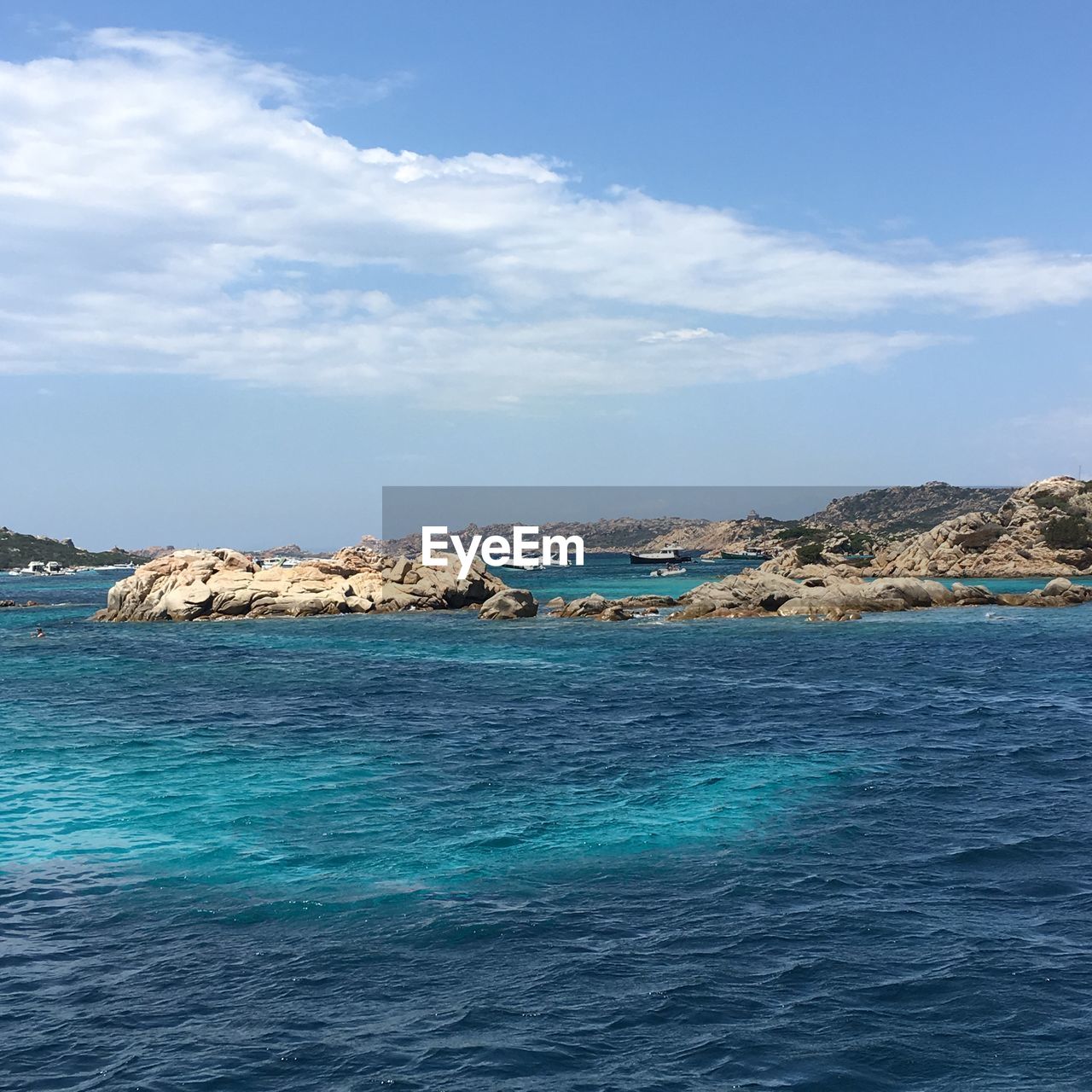 View of calm blue sea against the sky