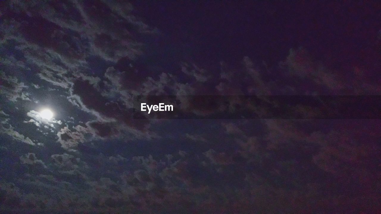 LOW ANGLE VIEW OF CLOUDSCAPE AT NIGHT