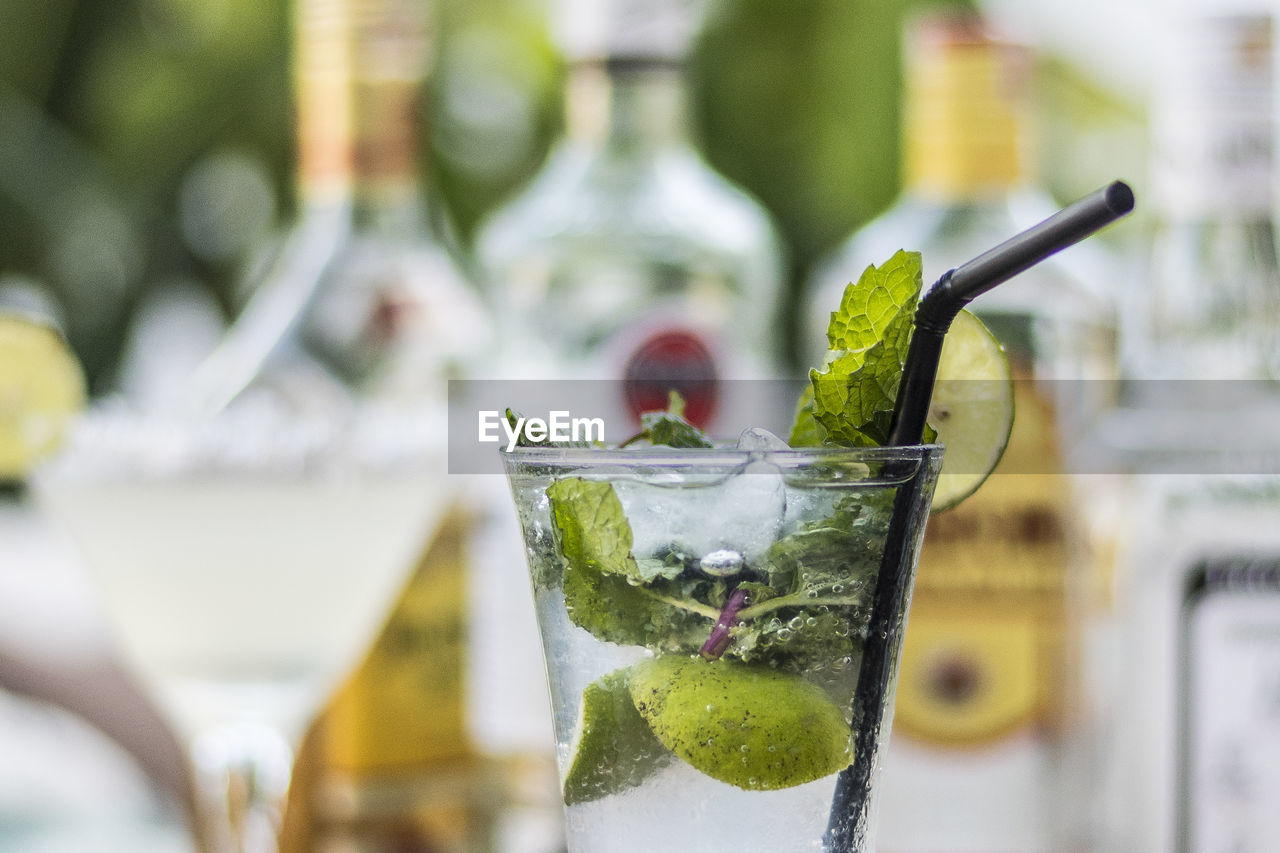 Close-up of drink in glass