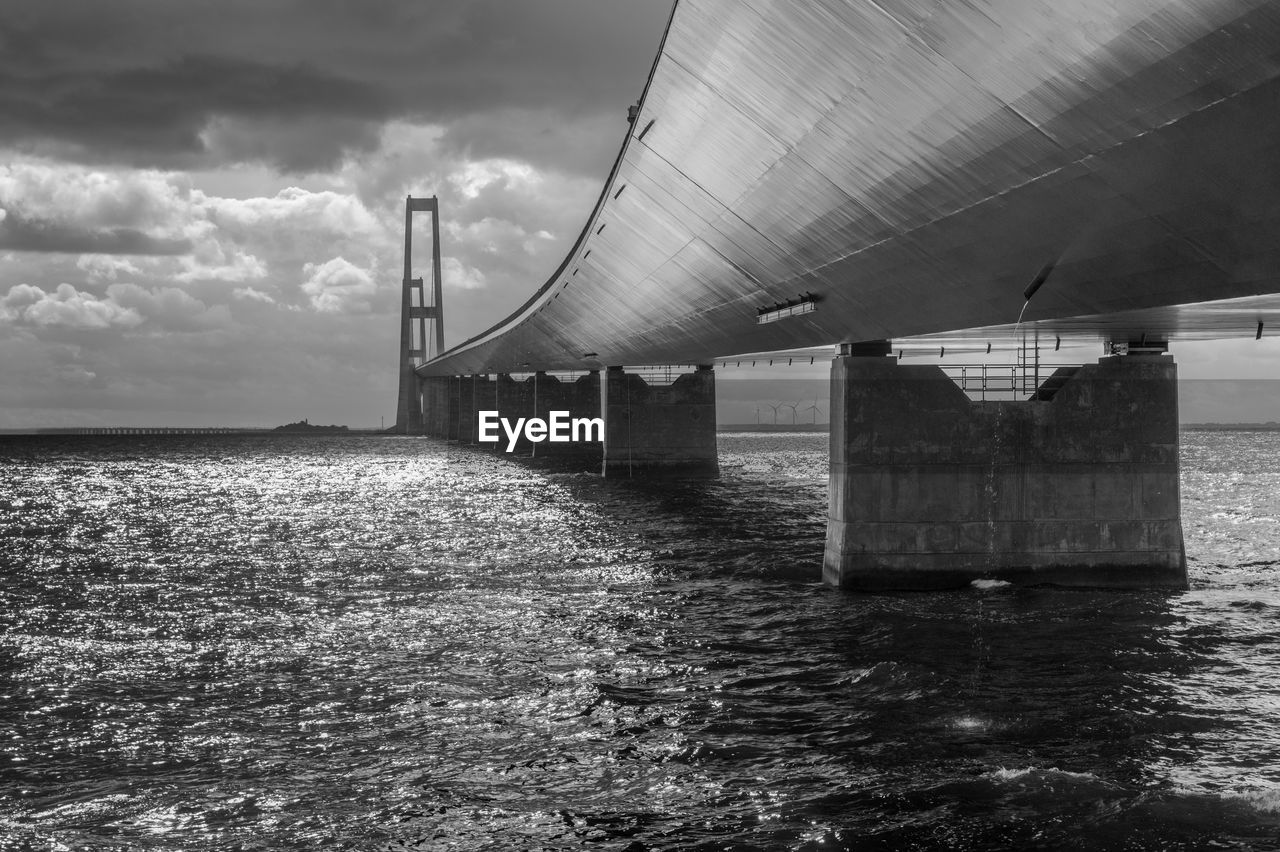 Bridge over sea against sky