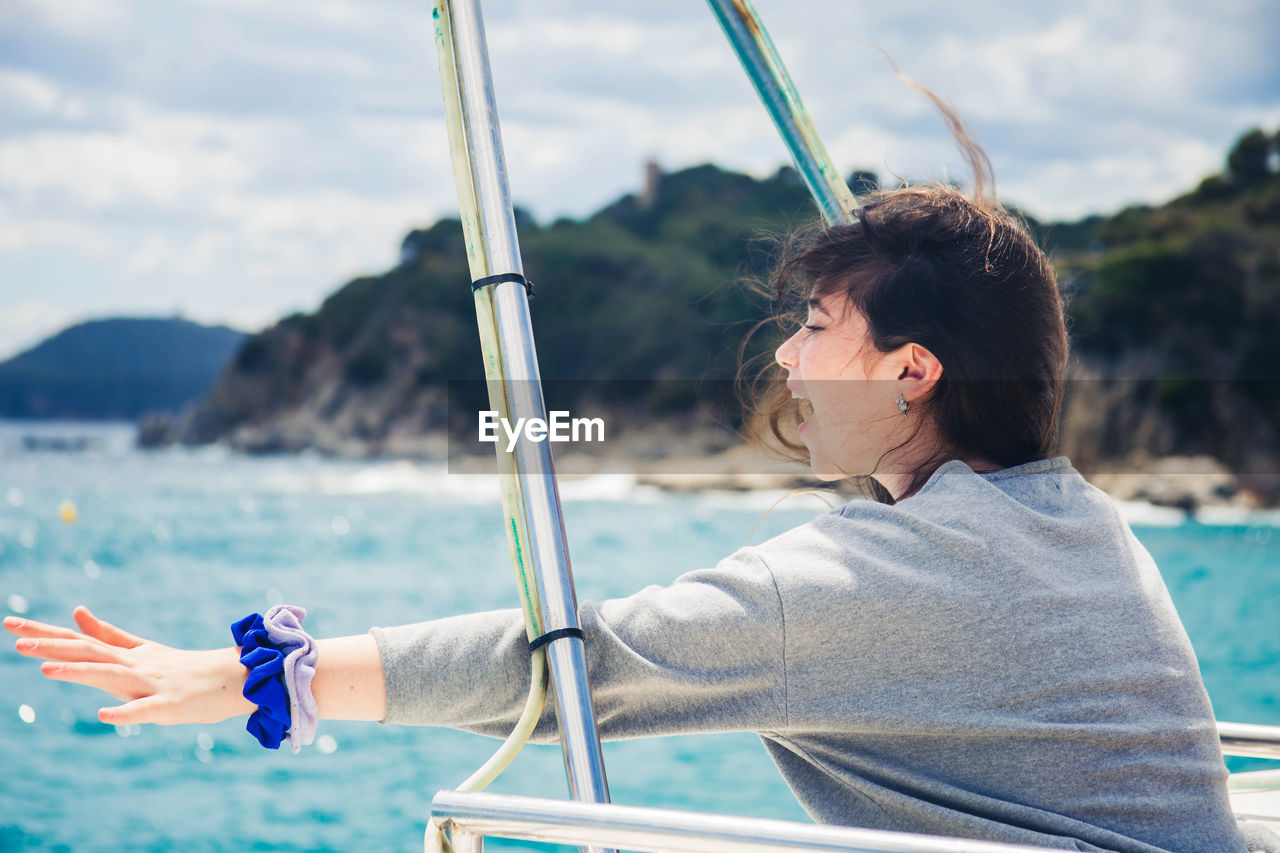 Young woman in summer vacations