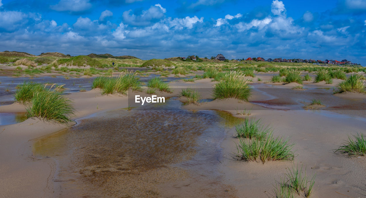 PANORAMIC SHOT OF BEACH AGAINST SKY