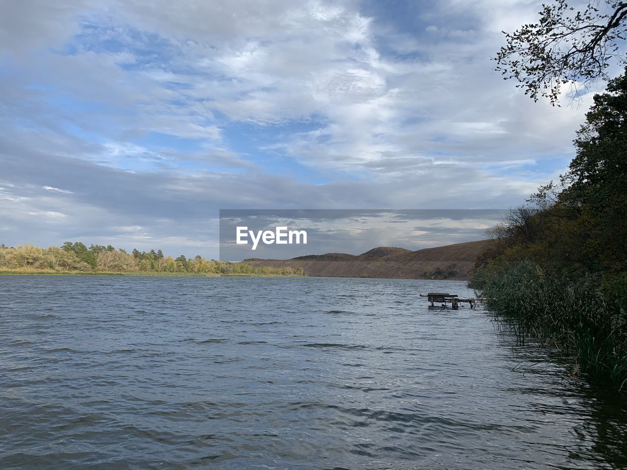 Scenic view of river against sky