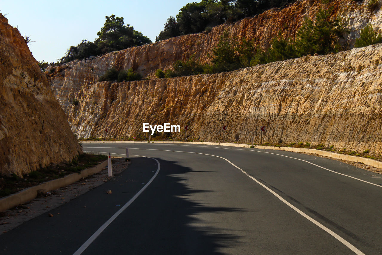 ROAD PASSING THROUGH ROCKS