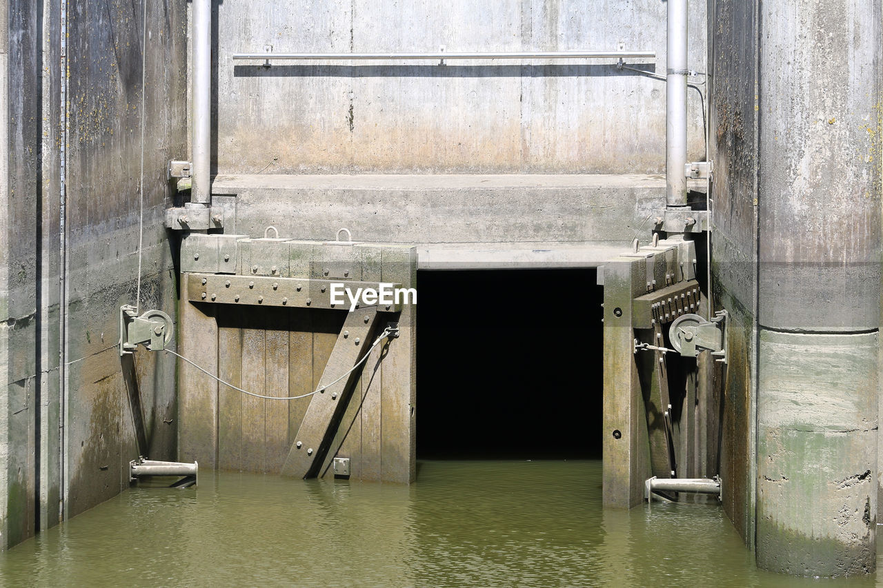 Opened water lock