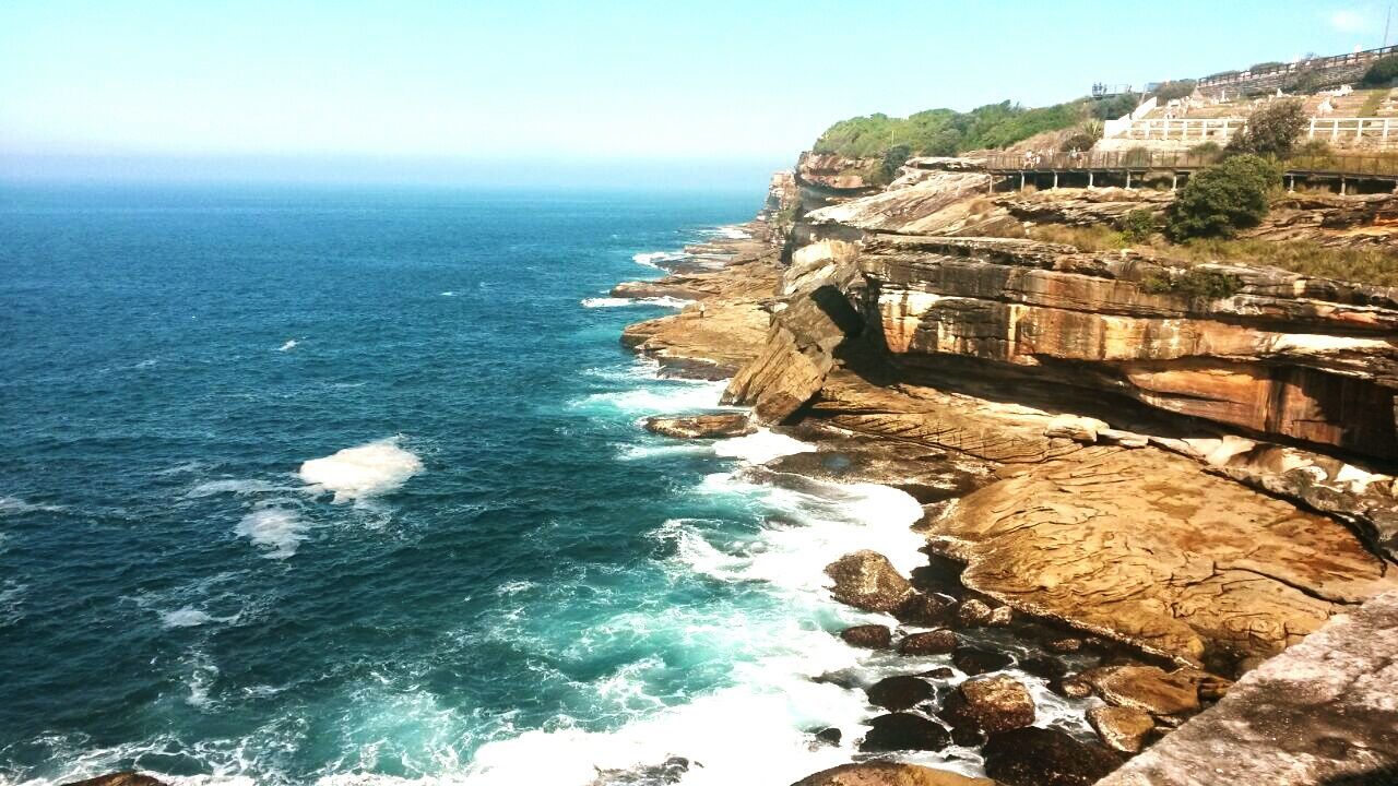 SCENIC VIEW OF SEA AND ROCKS