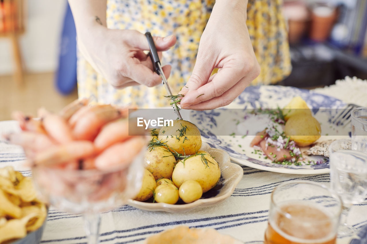 Food for traditional midsummer feast