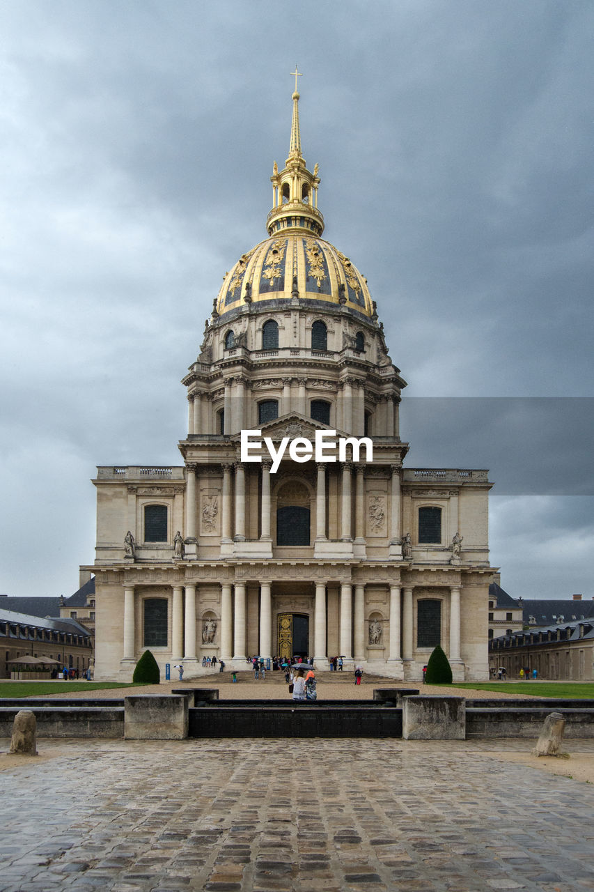 View of historical building against cloudy sky